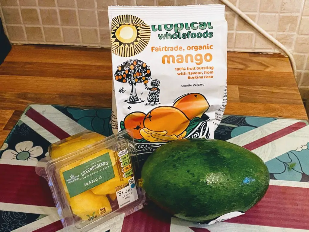 a selection of mango